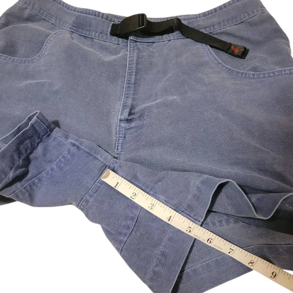 Vintage Gramicci Women's Blue Shorts with Built-In Belt